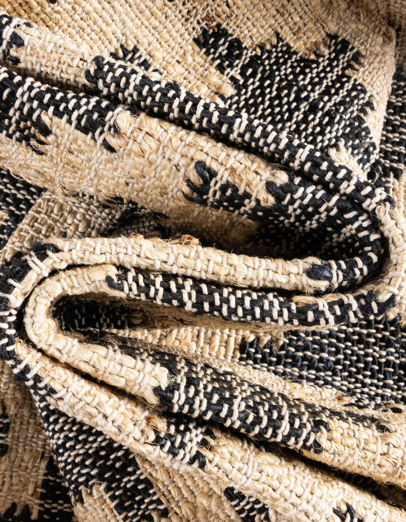 Benares Handwoven Jute Collection Area Rug -  Bodhi Rectangle Beige and Black  lifestyle 10