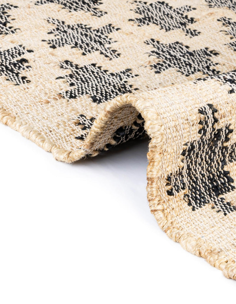 Benares Handwoven Jute Collection Area Rug -  Bodhi Rectangle Beige and Black  lifestyle 14