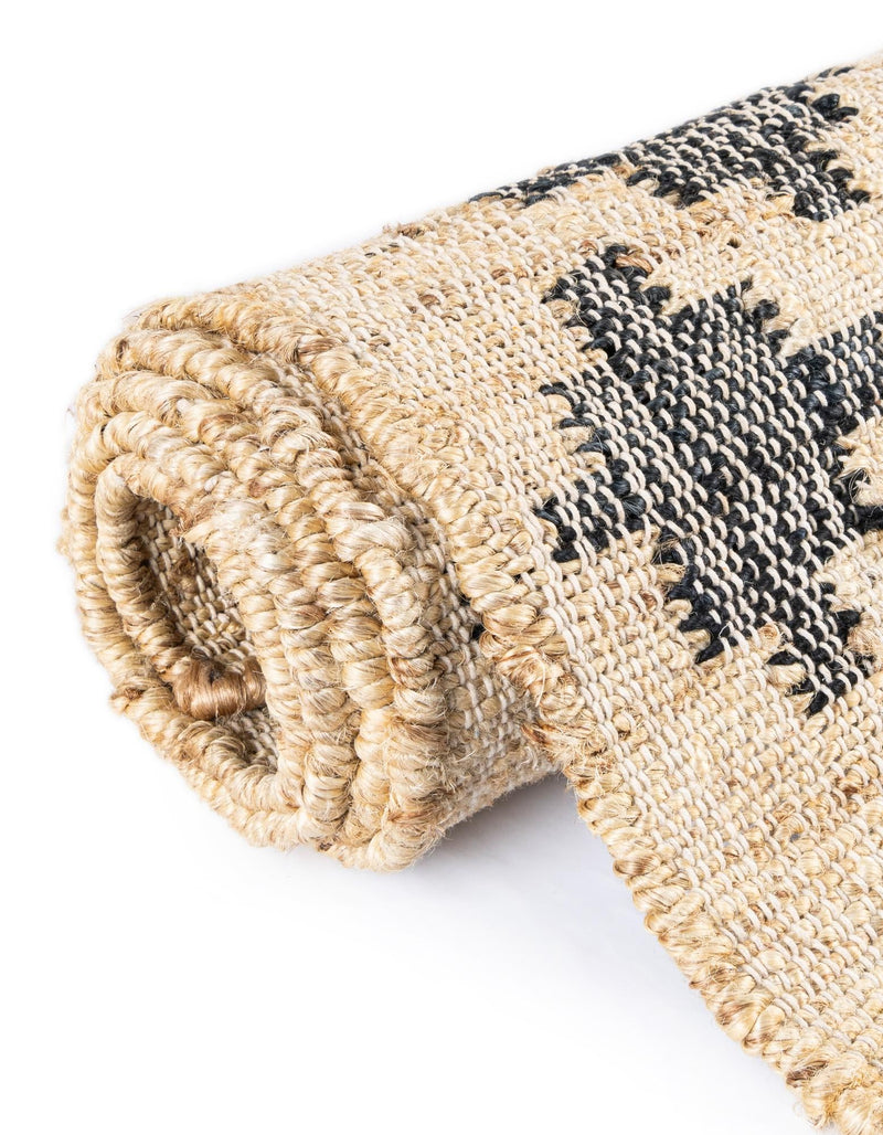 Benares Handwoven Jute Collection Area Rug -  Bodhi Rectangle Beige and Black  lifestyle 18