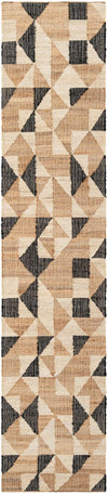 Benares Handwoven Jute Collection Area Rug -  Sarnath Runner Beige and Black  lifestyle 18