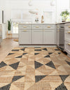 Benares Handwoven Jute Collection Area Rug -  Sarnath Rectangle Beige and Black  lifestyle 3