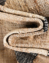 Benares Handwoven Jute Collection Area Rug -  Sarnath Rectangle Beige and Black  lifestyle 6