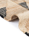 Benares Handwoven Jute Collection Area Rug -  Sarnath Rectangle Beige and Black  lifestyle 8