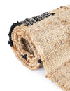 Benares Handwoven Jute Collection Area Rug -  Sarnath Rectangle Beige and Black  lifestyle 10