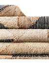 Benares Handwoven Jute Collection Area Rug -  Sarnath Rectangle Beige and Black  lifestyle 12