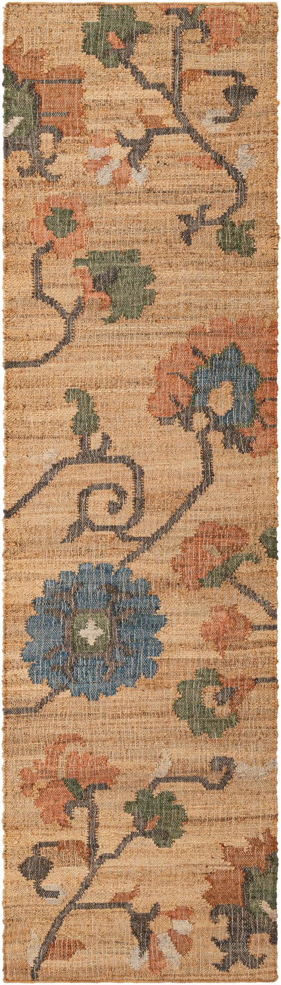 Benares Handwoven Jute Collection Area Rug -  Ramnagar Runner Multi  lifestyle 4