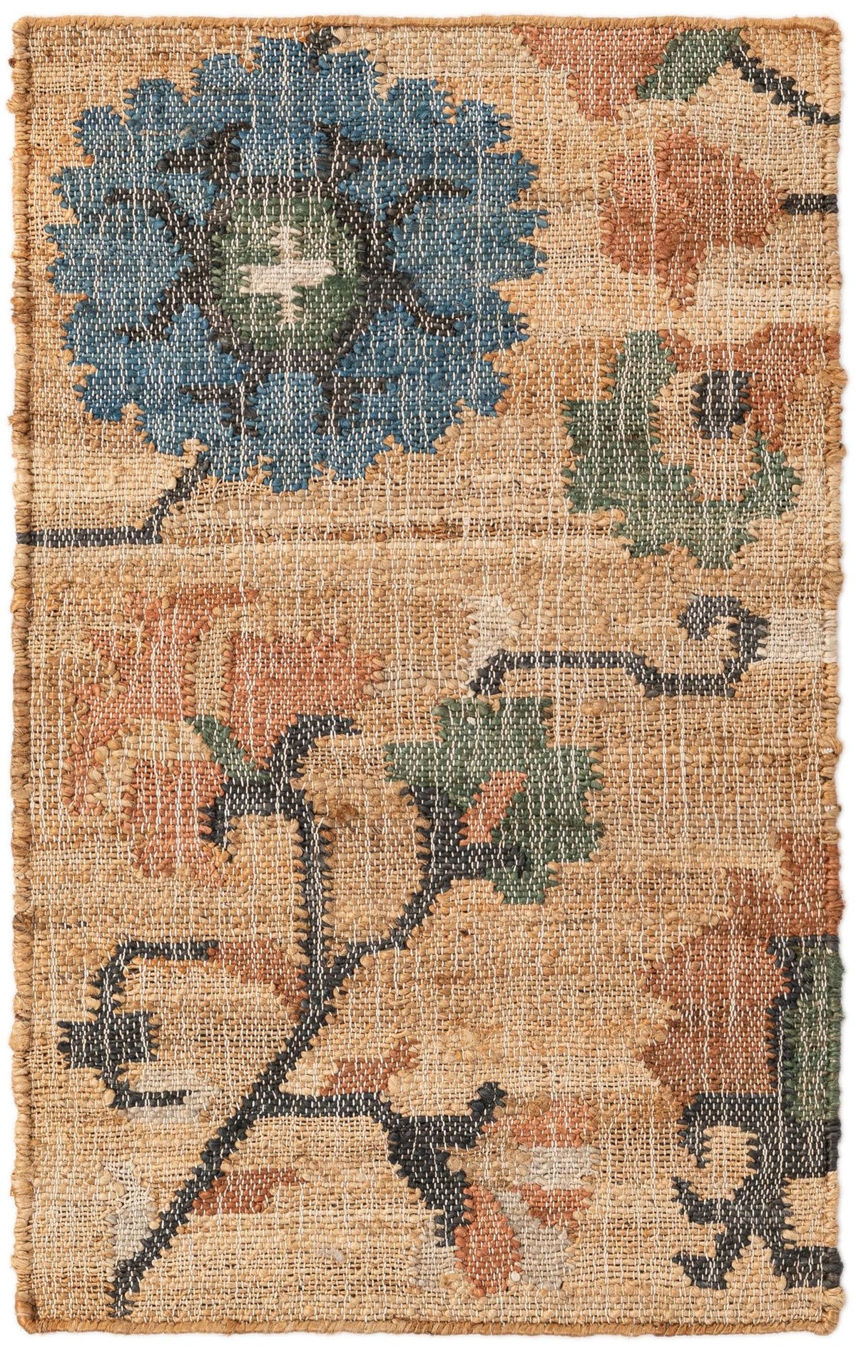 Benares Handwoven Jute Collection Area Rug -  Ramnagar Rectangle Multi  lifestyle 3