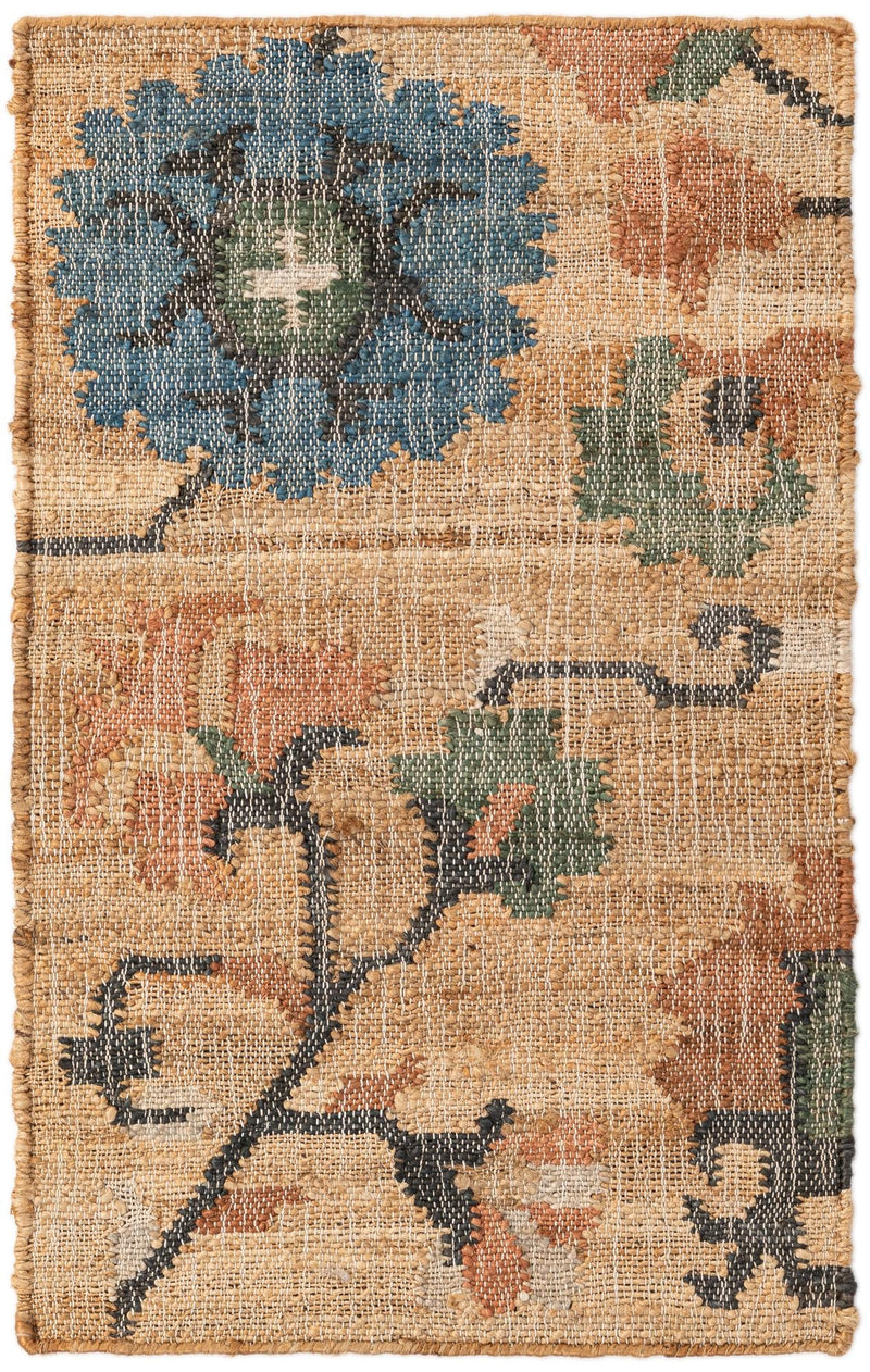Benares Handwoven Jute Collection Area Rug -  Ramnagar Rectangle Multi  lifestyle 3