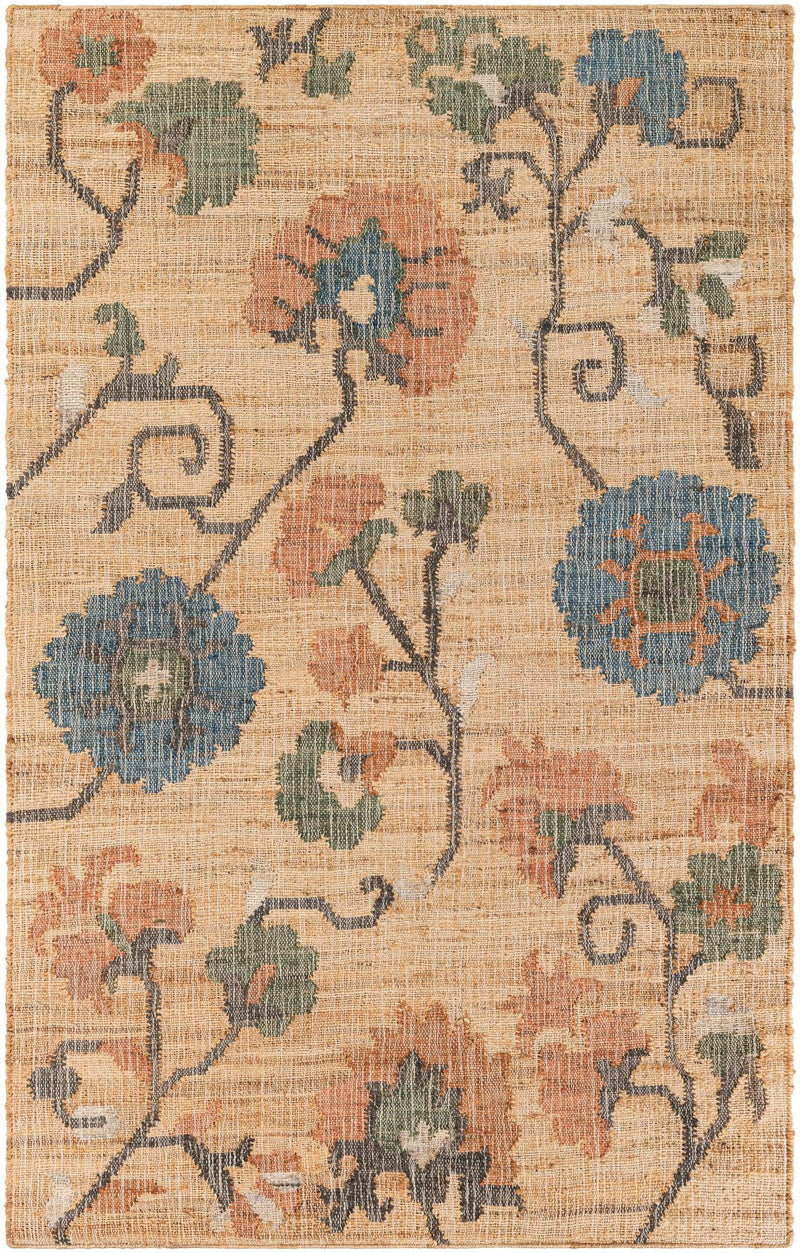 Benares Handwoven Jute Collection Area Rug -  Ramnagar Rectangle Multi Main