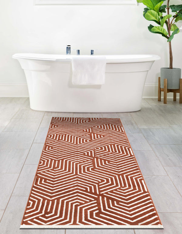 Aravalli Collection Area Rug - Udaipur Runner Dusty Pink  lifestyle 114
