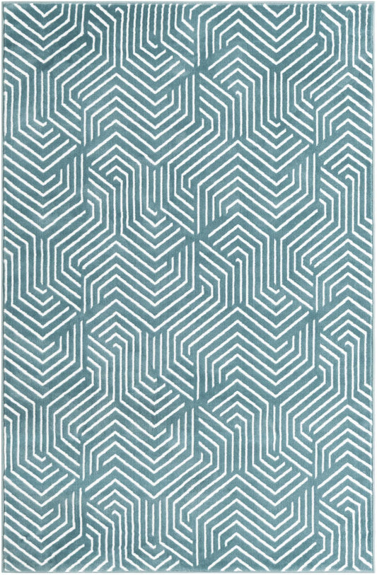 Aravalli Collection Area Rug - Udaipur Rectangle Aegean Blue Main