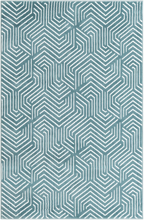 Aravalli Collection Area Rug - Udaipur Rectangle Aegean Blue Main