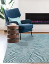 Aravalli Collection Area Rug - Udaipur Rectangle Aegean Blue  lifestyle 30