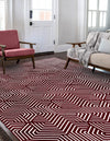 Aravalli Collection Area Rug - Udaipur Rectangle Burgundy Red  lifestyle 10