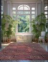 Aravalli Collection Area Rug - Udaipur Rectangle Burgundy Red  lifestyle 24