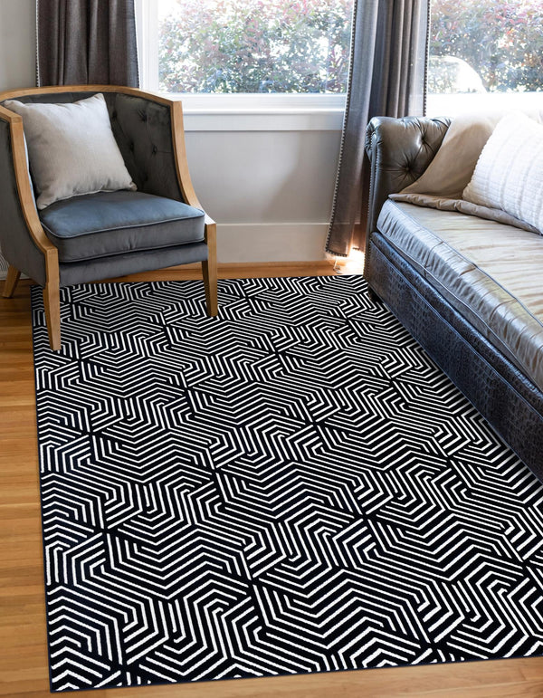 Aravalli Collection Area Rug - Udaipur Rectangle Midnight Blue  lifestyle 6