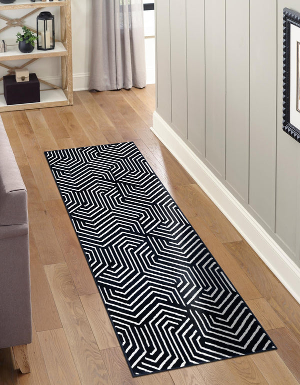 Aravalli Collection Area Rug - Udaipur Runner Midnight Blue  lifestyle 111