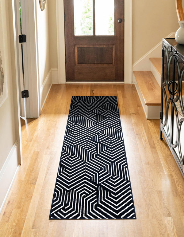 Aravalli Collection Area Rug - Udaipur Runner Midnight Blue  lifestyle 115