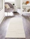 Aravalli Collection Area Rug - Udaipur Runner Ivory White  lifestyle 121