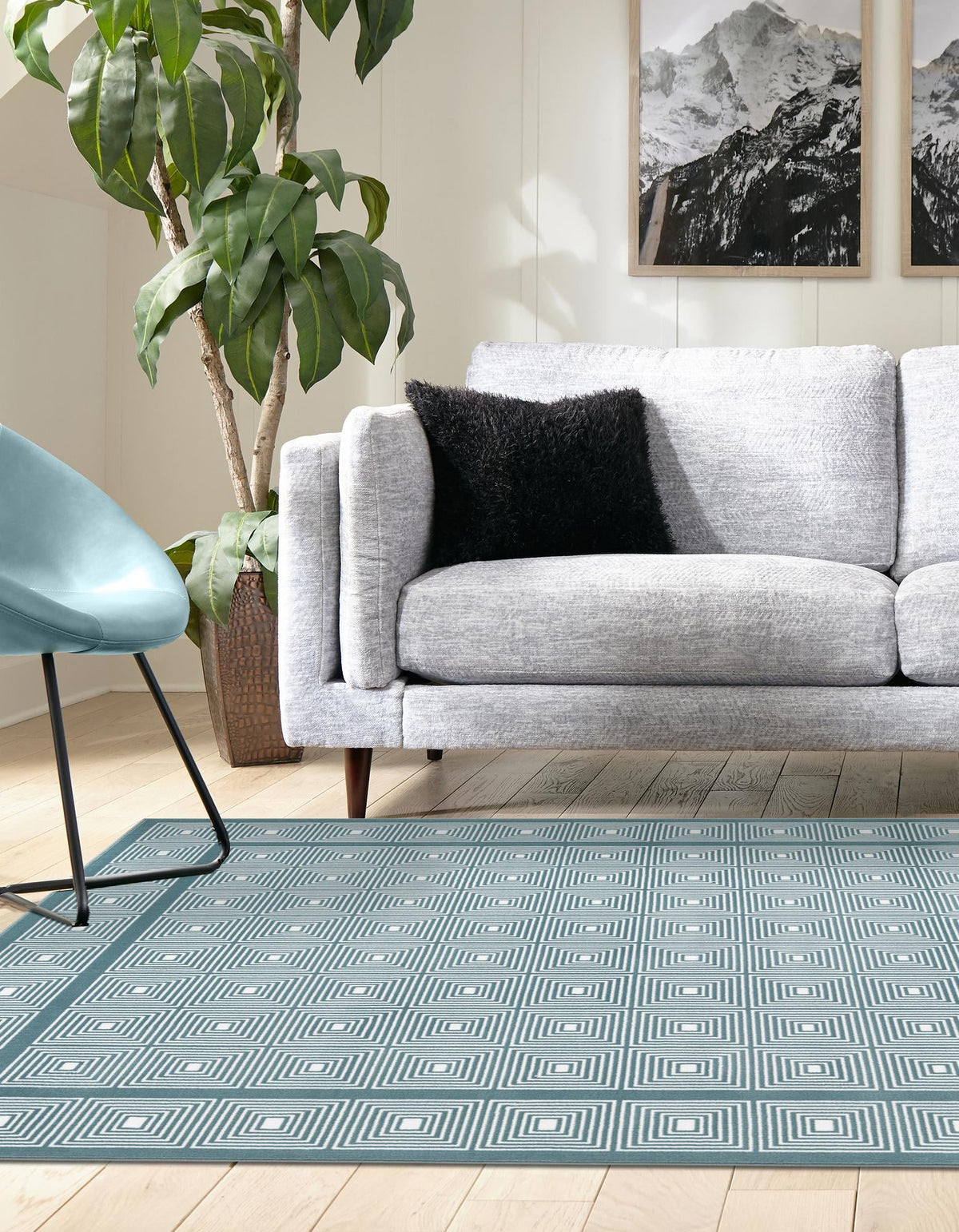 Aravalli Collection Area Rug -  Jaipur Rectangle Aegean Blue  lifestyle 14