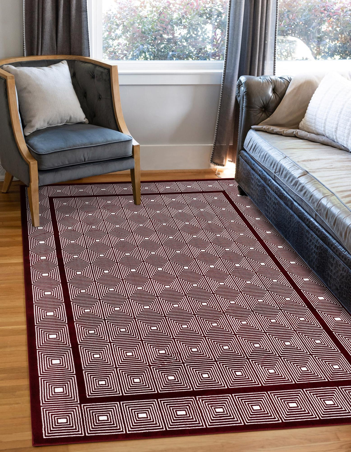 Aravalli Collection Area Rug -  Jaipur Rectangle Burgundy Red  lifestyle 3