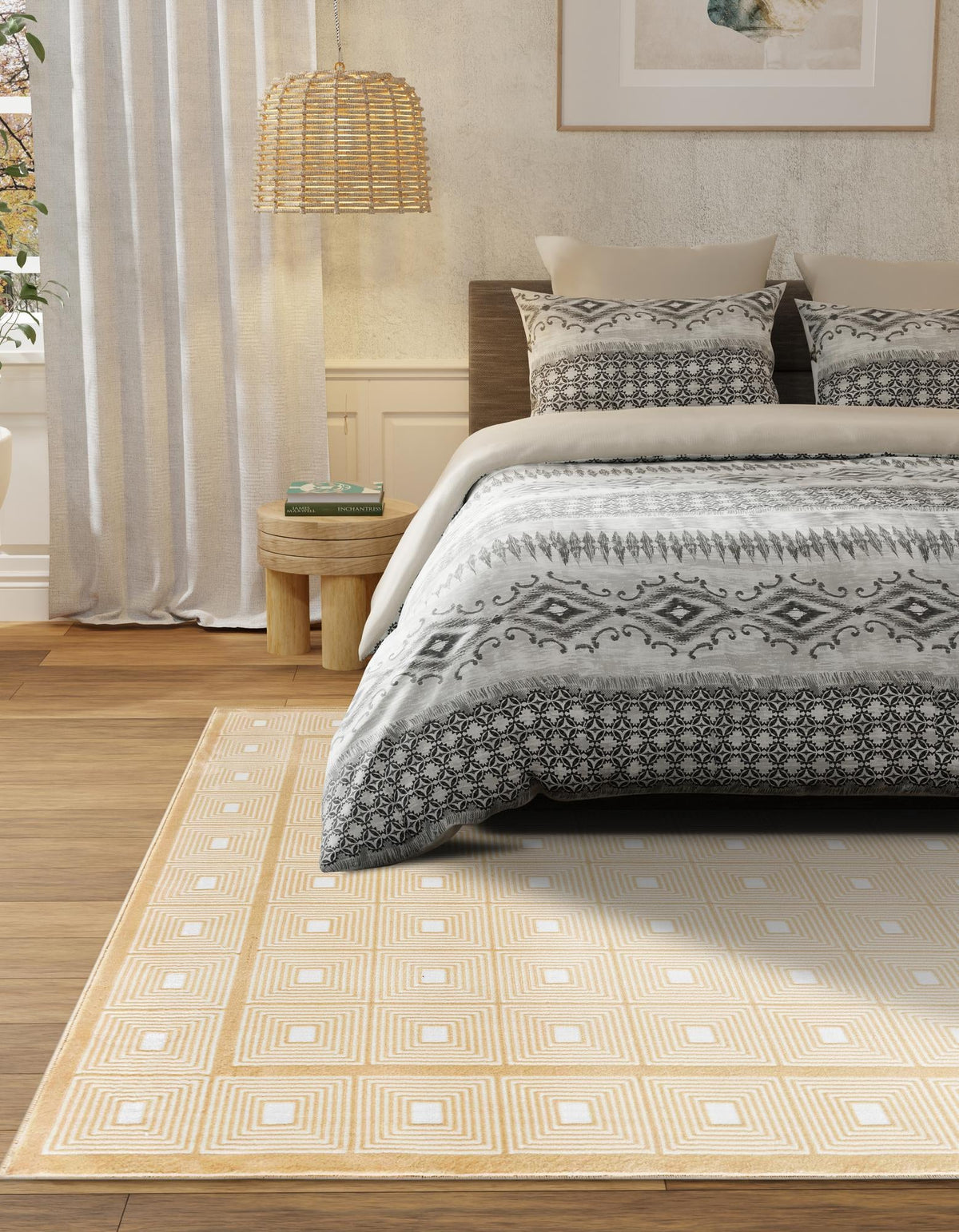 Aravalli Collection Area Rug -  Jaipur Rectangle Ivory White  lifestyle 17