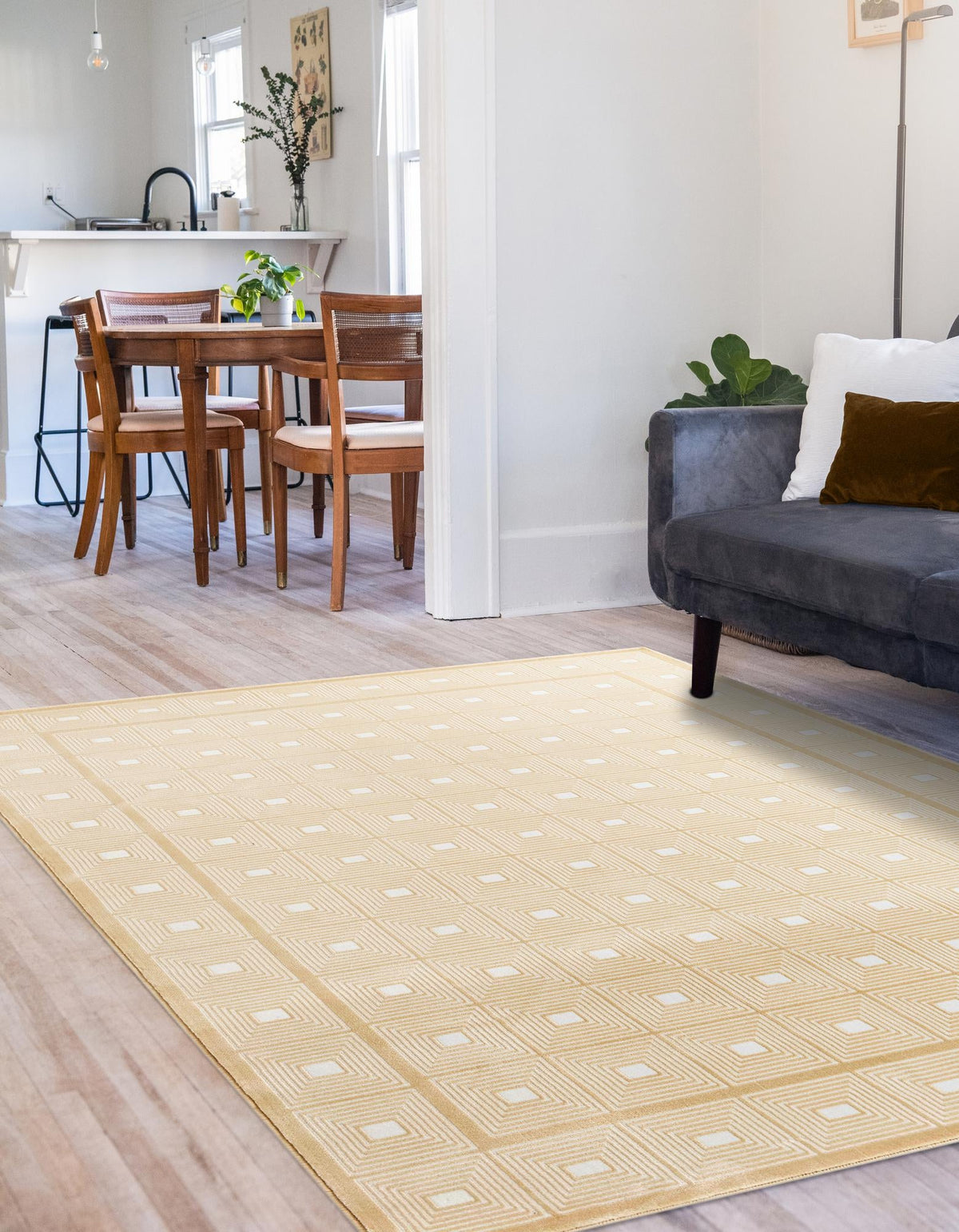 Aravalli Collection Area Rug -  Jaipur Rectangle Ivory White  lifestyle 23