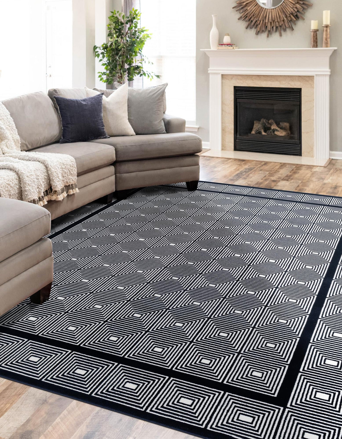 Aravalli Collection Area Rug -  Jaipur Rectangle Midnight Blue  lifestyle 6