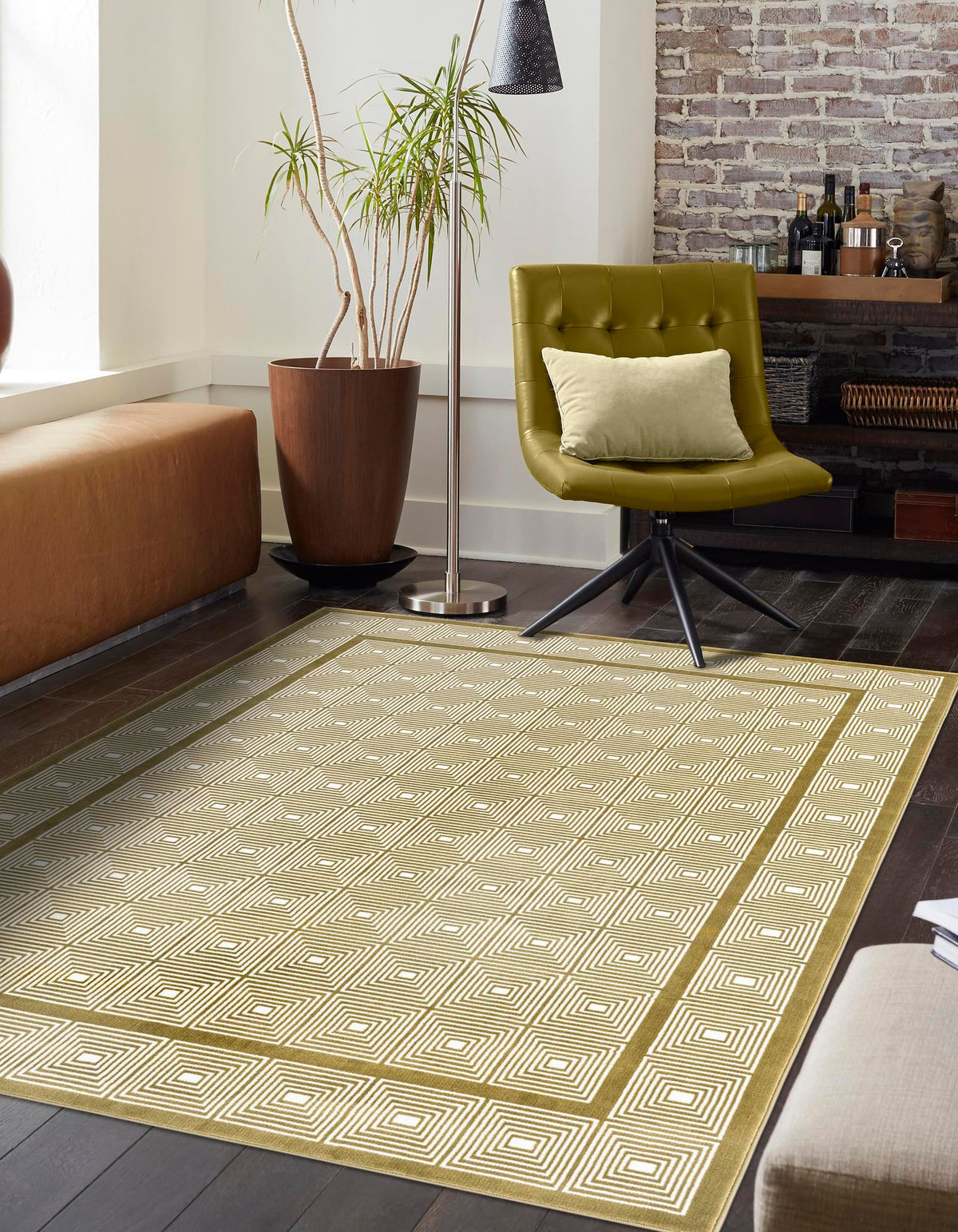 Aravalli Collection Area Rug -  Jaipur Rectangle Olive Green  lifestyle 7