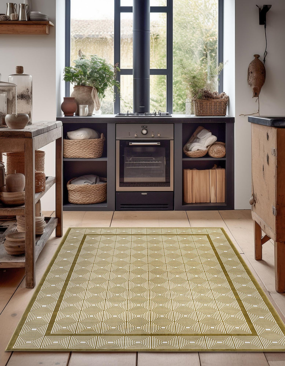 Aravalli Collection Area Rug -  Jaipur Rectangle Olive Green  lifestyle 13