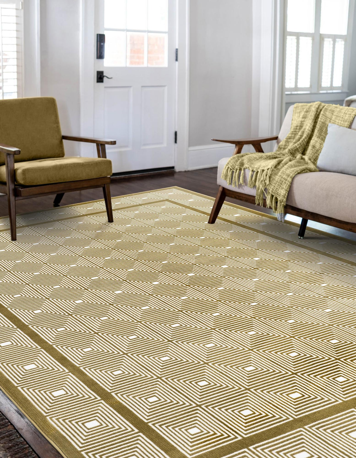 Aravalli Collection Area Rug -  Jaipur Rectangle Olive Green  lifestyle 25