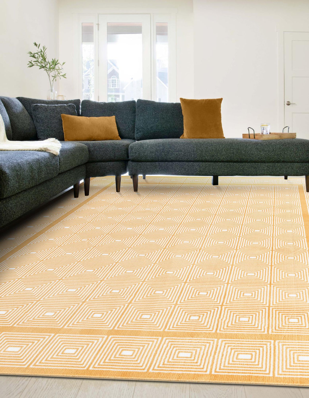Aravalli Collection Area Rug -  Jaipur Rectangle Yellow  lifestyle 8