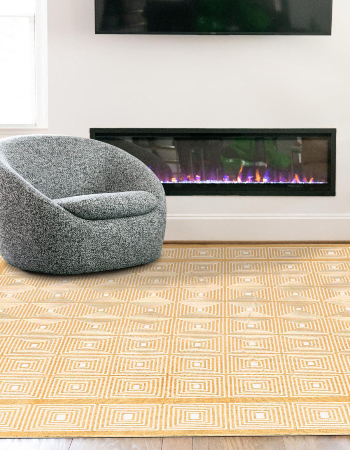 Aravalli Collection Area Rug -  Jaipur Rectangle Yellow  lifestyle 36