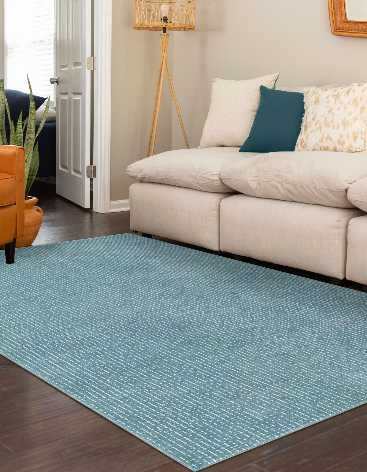 Aravalli Collection Area Rug -  Jaisalmer Rectangle Aegean Blue  lifestyle 14
