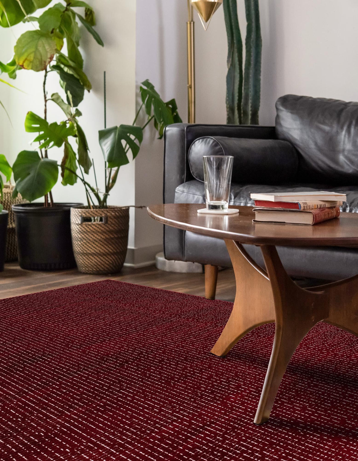 Aravalli Collection Area Rug -  Jaisalmer Rectangle Burgundy Red  lifestyle 15