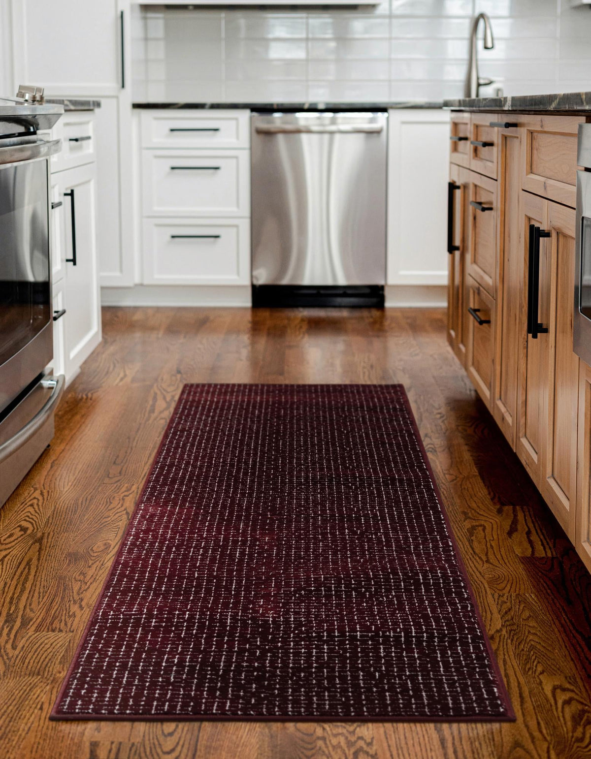 Aravalli Collection Area Rug -  Jaisalmer Runner Burgundy  lifestyle 205