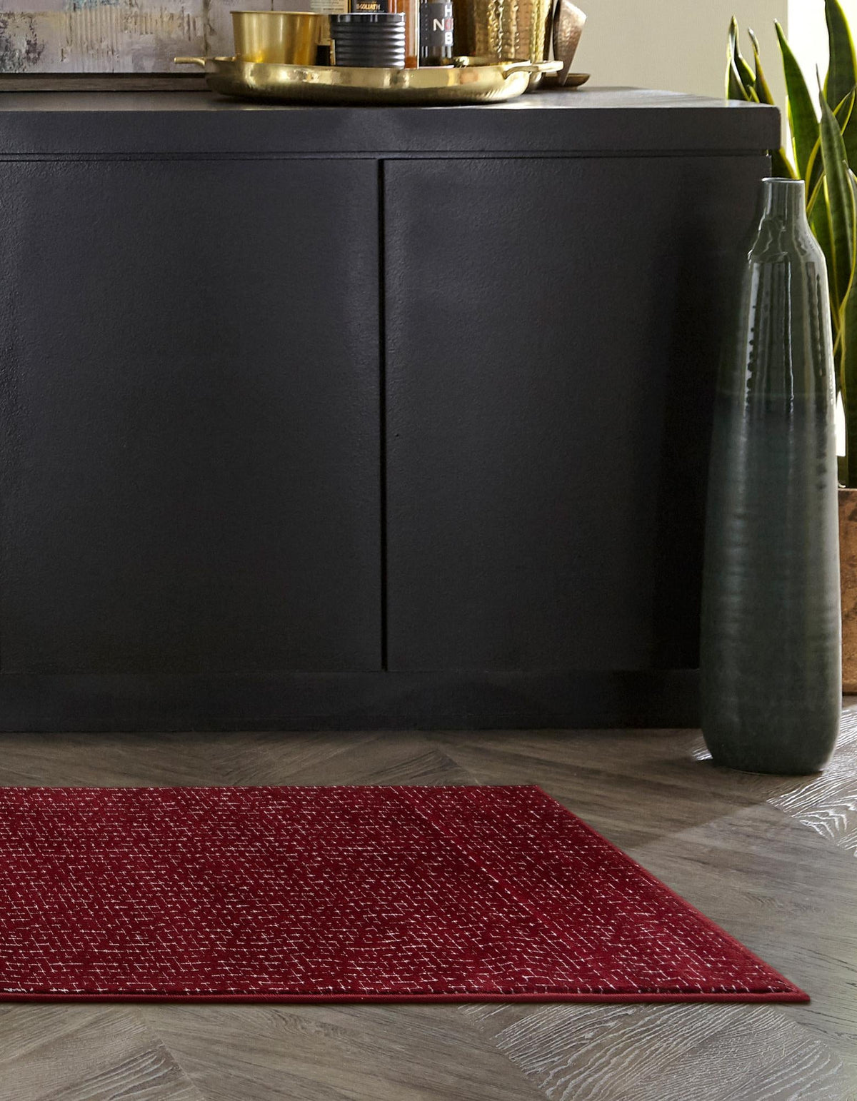 Aravalli Collection Area Rug -  Jaisalmer Runner Burgundy  lifestyle 212