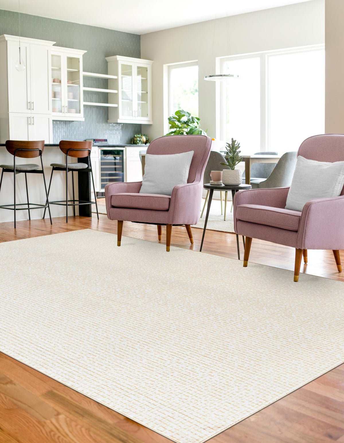 Aravalli Collection Area Rug -  Jaisalmer Rectangle Ivory White  lifestyle 4