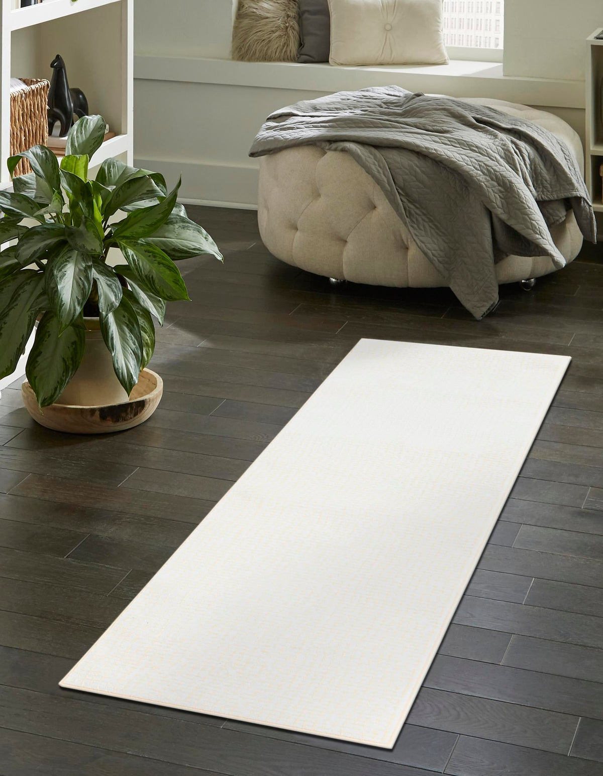 Aravalli Collection Area Rug -  Jaisalmer Runner Ivory White  lifestyle 175