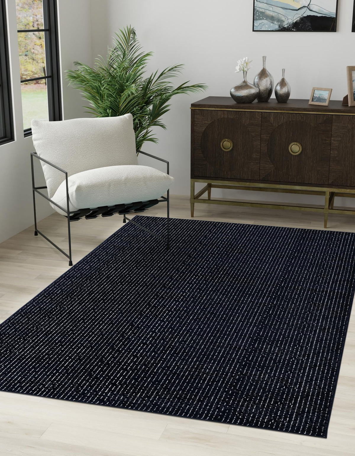Aravalli Collection Area Rug -  Jaisalmer Rectangle Midnight Blue  lifestyle 5