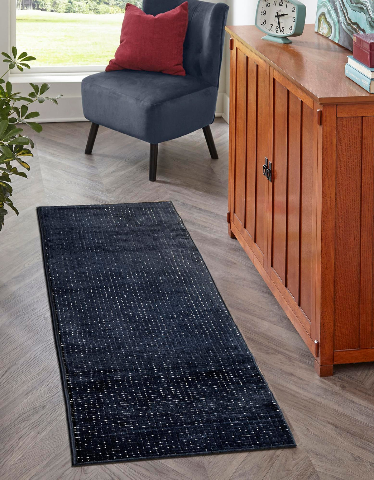 Aravalli Collection Area Rug -  Jaisalmer Runner Midnight Blue  lifestyle 180