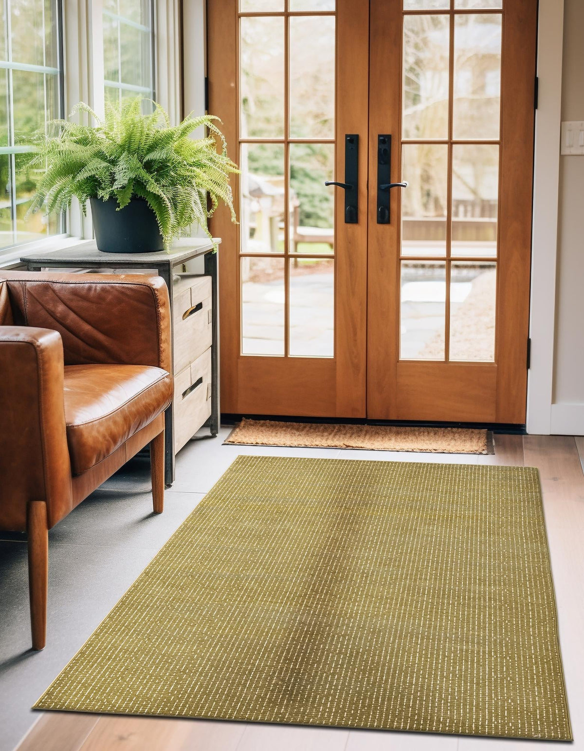 Aravalli Collection Area Rug -  Jaisalmer Rectangle Olive Green  lifestyle 6