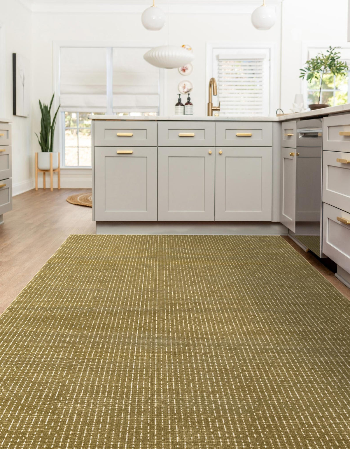 Aravalli Collection Area Rug -  Jaisalmer Rectangle Olive Green  lifestyle 16