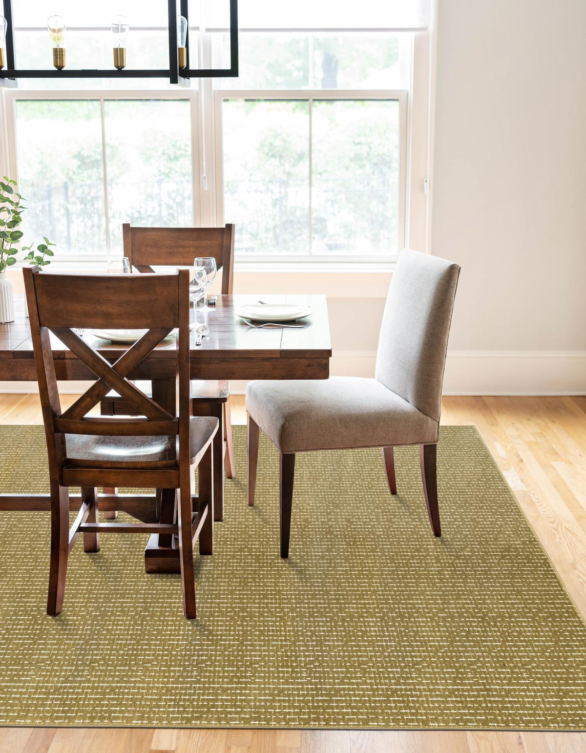 Aravalli Collection Area Rug -  Jaisalmer Rectangle Olive Green  lifestyle 21