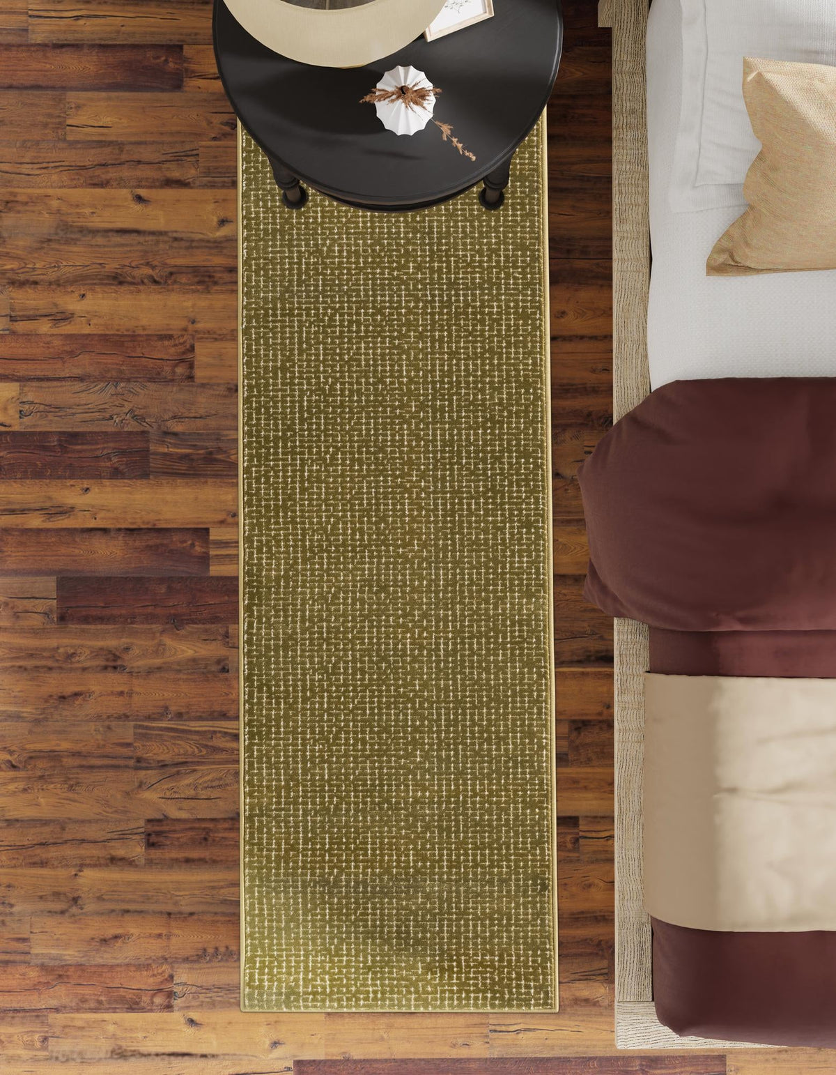 Aravalli Collection Area Rug -  Jaisalmer Runner Olive Green  lifestyle 221