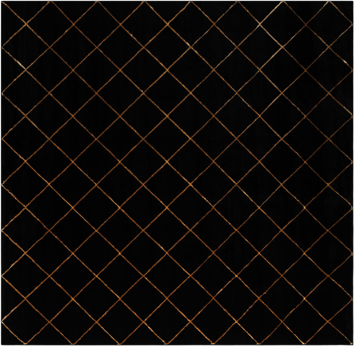Metropolitan Matrix Collection Area Rug -  Urbana Square Black and Gold  lifestyle 60