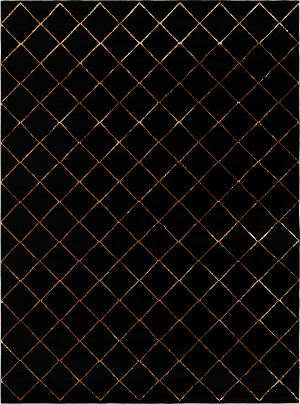 Metropolitan Matrix Collection Area Rug -  Urbana Rectangle Black and Gold  lifestyle 5