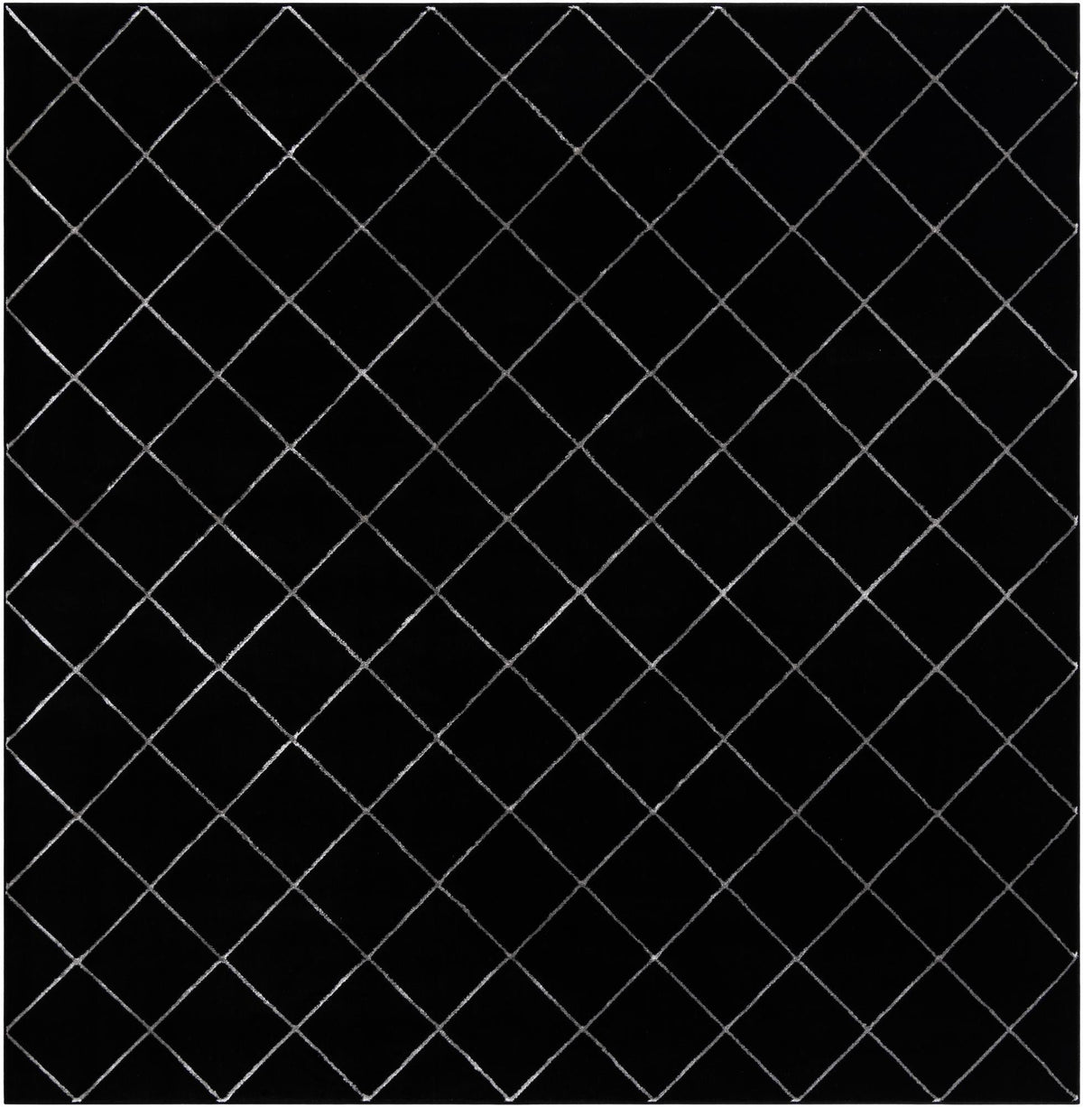 Metropolitan Matrix Collection Area Rug -  Urbana Square Black and Silver  lifestyle 63