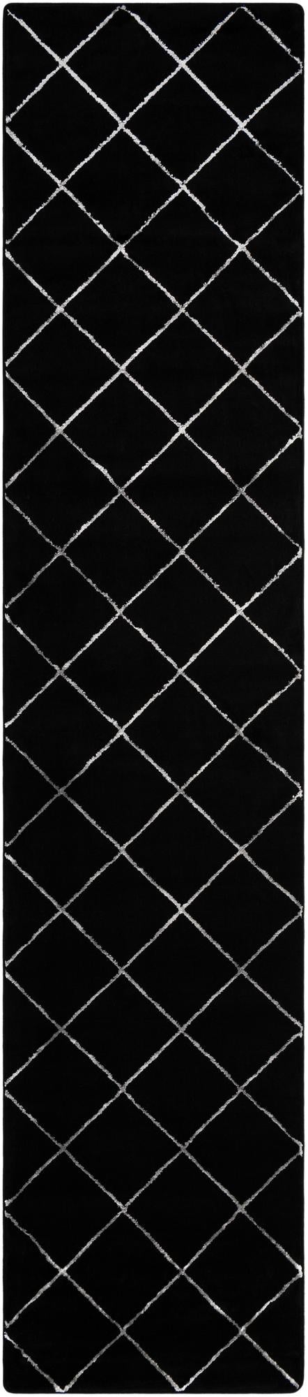 Metropolitan Matrix Collection Area Rug -  Urbana Runner Black and Silver  lifestyle 62