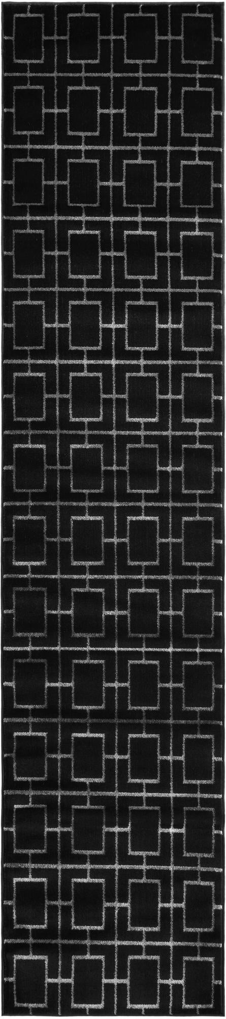 Hollywood Luxe Collection Area Rug -  Beverly Runner Black and Silver  lifestyle 43